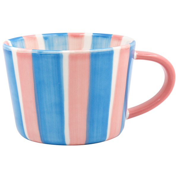 STRIPES MUG BLUE & PINK