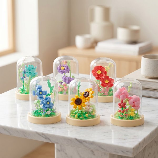 MINIBRICKS FLOWERS 6 ASST