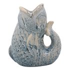 FISH JUG/VASE SKY BLUE 17CM