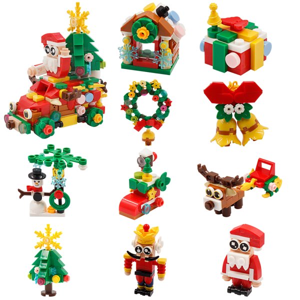 XMAS MINI BRICKS SET OF 10