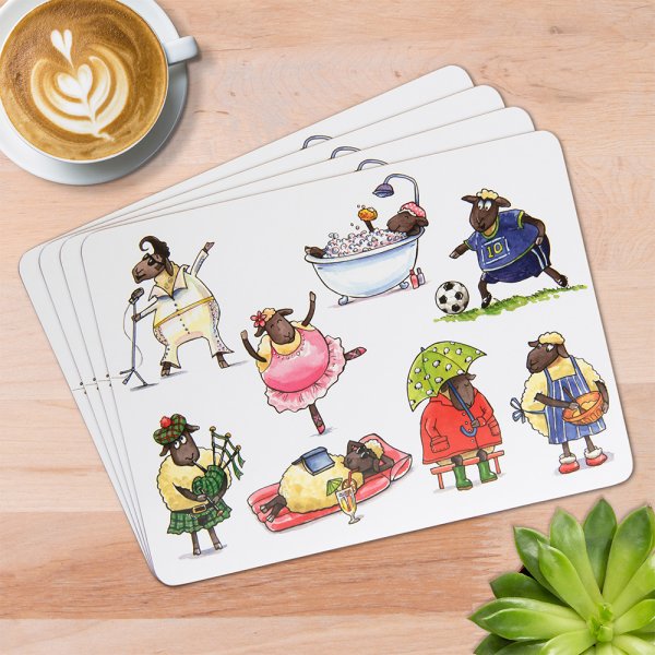SHEEP PLACEMATS SET 4