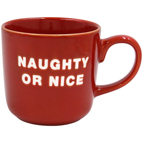 NAUGHTY OR NICE MUG RED