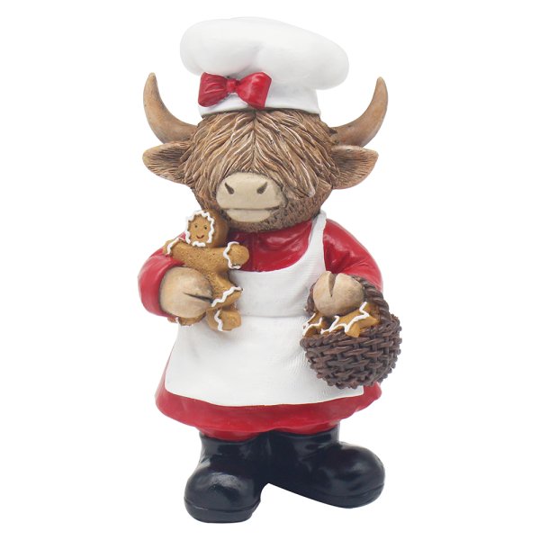 XMAS HIGHLAND COWS CHEF 16CM
