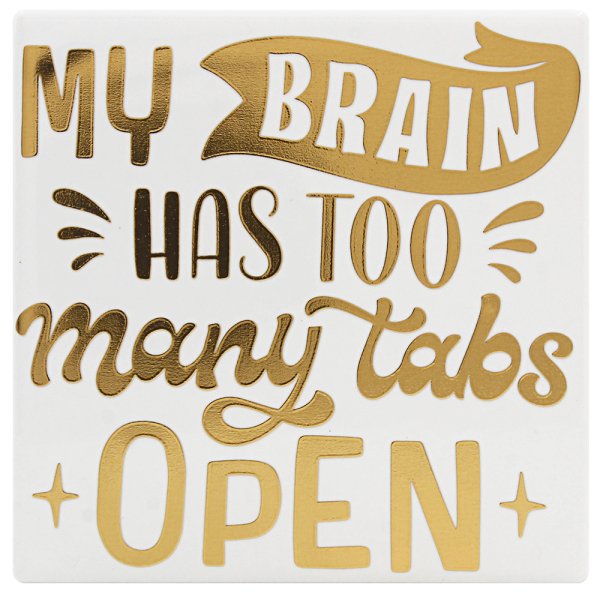 TWO MANY TABS GLD ED COASTER