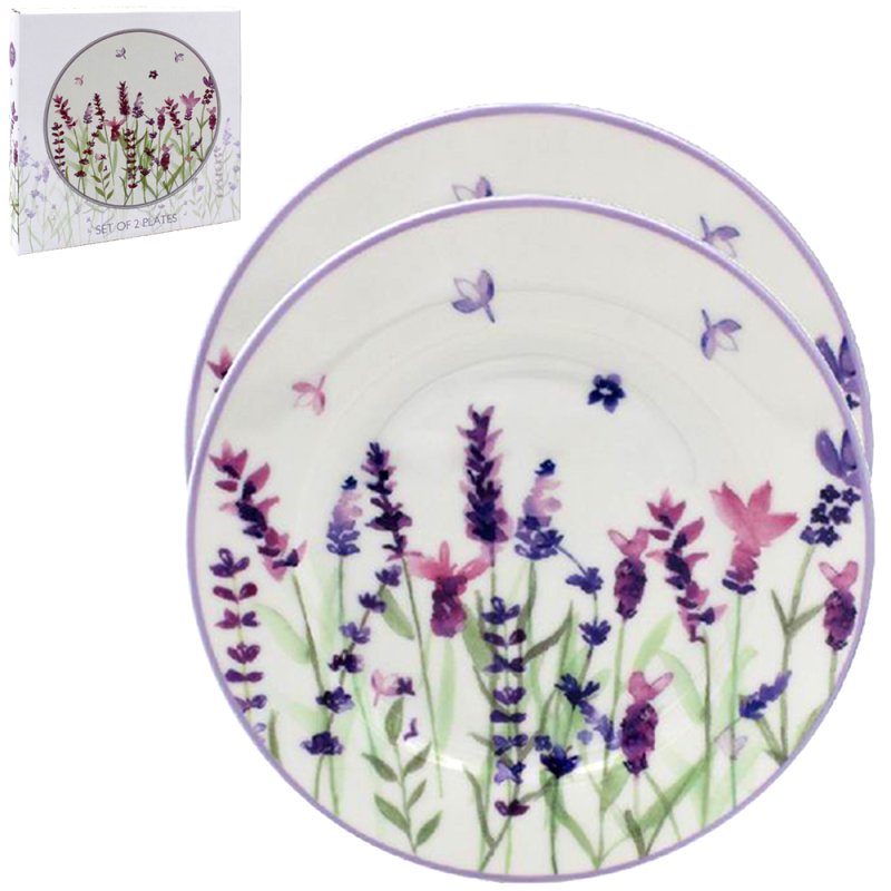 LAVENDER PLATES 2 SET Lesser & Pavey