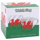 WELSH DRAGON MUG&COASTER SET