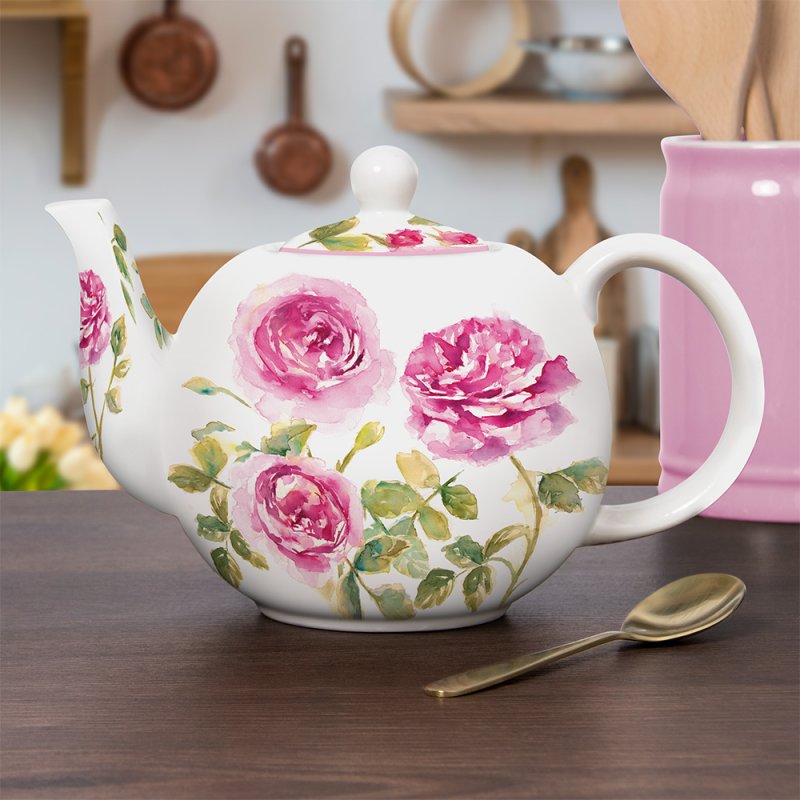ROSE GARDEN TEA POT Lesser & Pavey