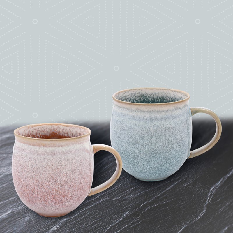 REACTIVE GLAZE MUGS SET 2 Lesser & Pavey