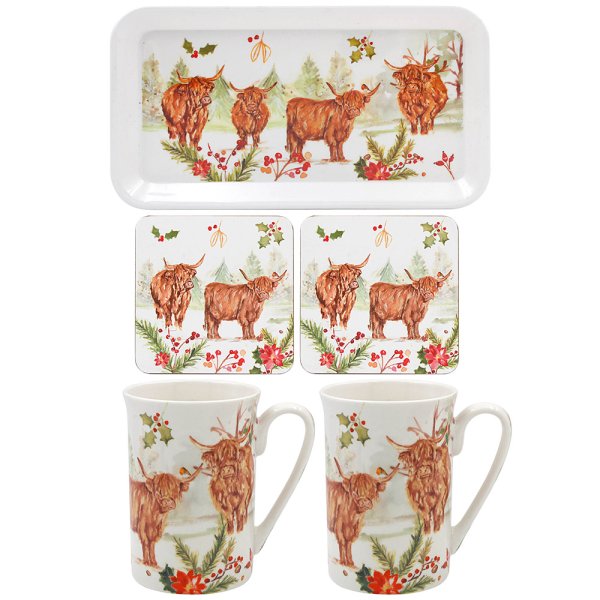 HIGHLAND COW 5 PC GIFT SET