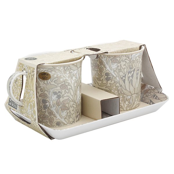 ARTICHOKE MUGS ON TRAY SET 2