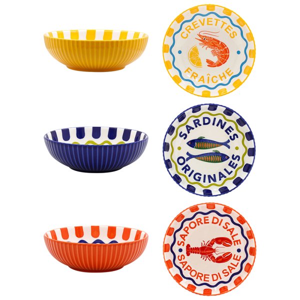 FRUITS DE MER BOWL 5.6" 3ASST FRUITS DE MER BOWL 5.6" 3ASST