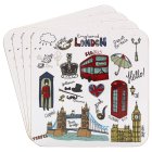 LONDON SKETCH COASTERS S4