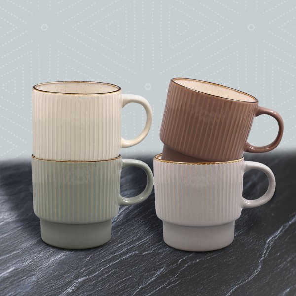 REACTIVE GLAZE STACKING MUG S4