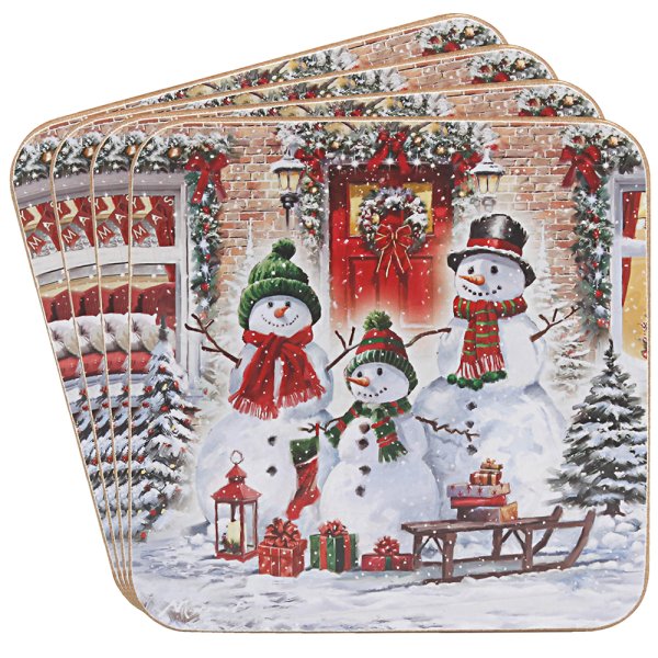 SNOWMEN COASTERS SET 4