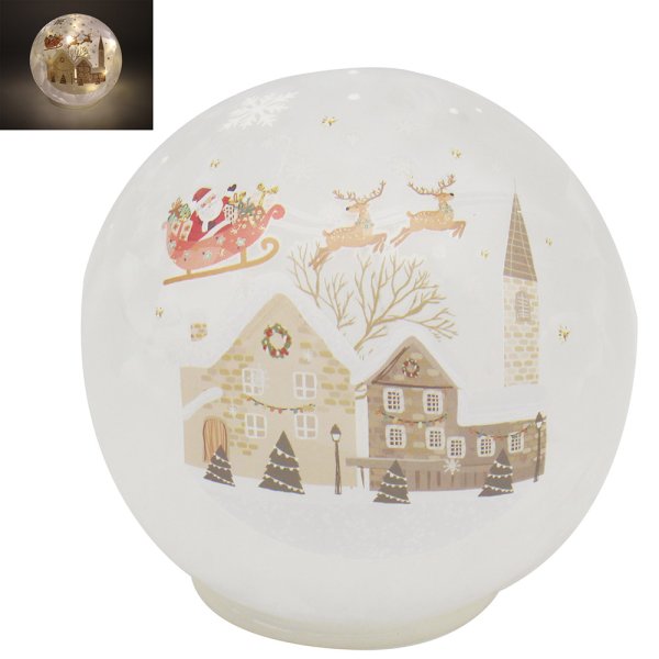 XMAS BLUE TINSEL TOWN  BALL