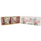 REDOUTE ROSE MUGS SET 2