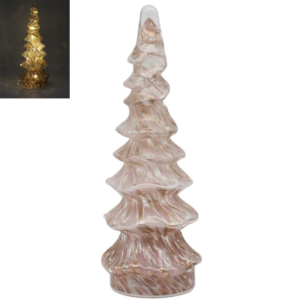 CHRISTMAS TREE PINK&GOLD LED