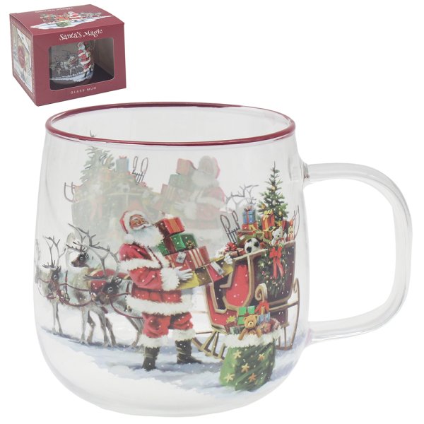 SANTA GLASS MUG