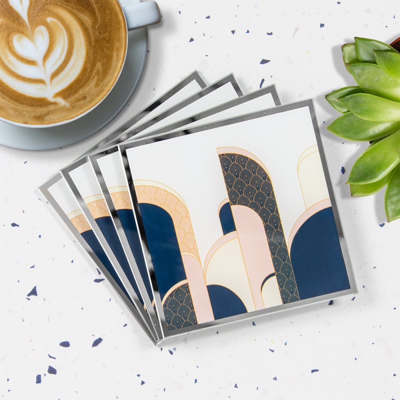 ART DECO COASTERS SET OF 4 Lesser & Pavey