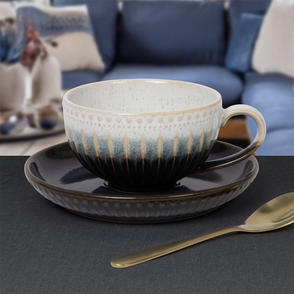 REACTIVE GLAZE CUP & SAUCER