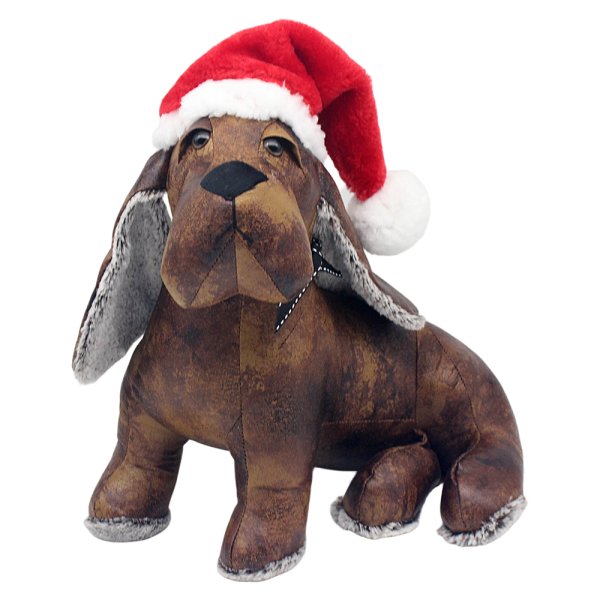 XMAS SITTING DOG DOORSTOP