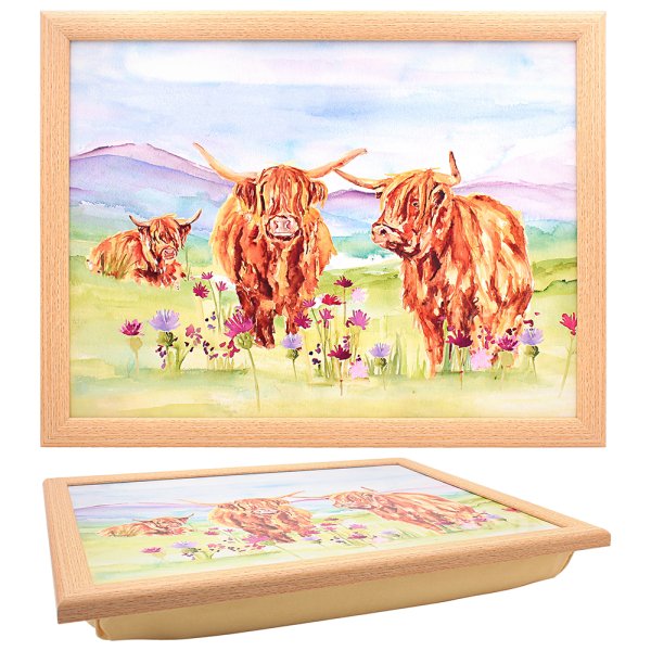 HIGHLAND COW LAPTRAY