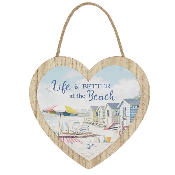 SANDY BEACH HEART PLAQUE