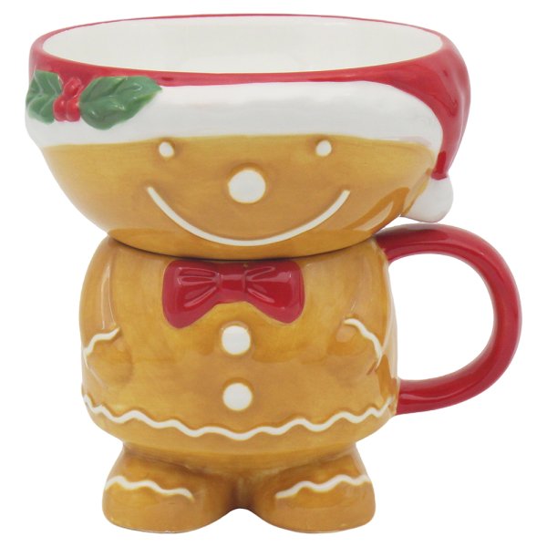 MUG WITH BOWL GINGERBREAD