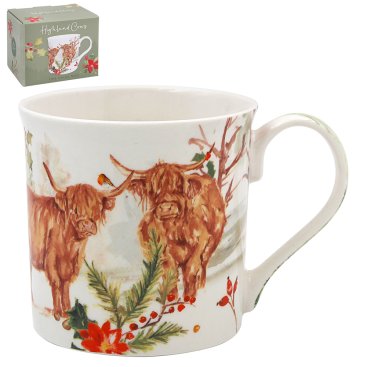 CHRISTMAS HIGHLAND COWS BY JR